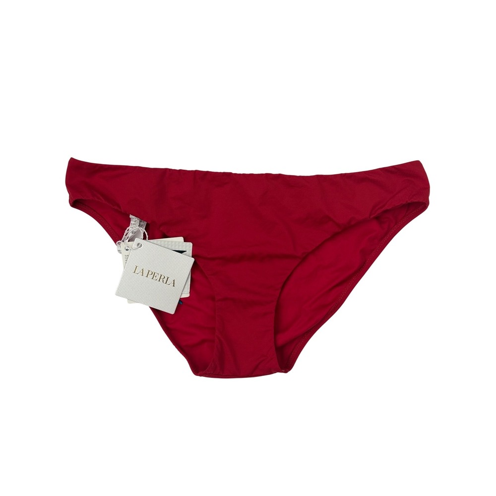 La Perla‎ Red Bikini Bottom Swimwear Low Rise Made in Italy NWT US 10 IT 46